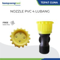 Nozzle PVC 4 Lubang Lurus Faucet Drat Dalam Spuyer Sprayer Elektrik