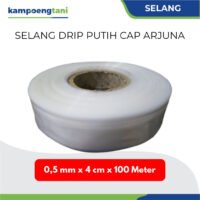 Selang Drip Irigasi Putih Cap Arjuna 0,5 mm x 4 cm x 100 Meter