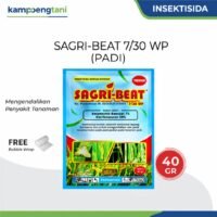 Sagri Beat 7/30 WP 40gr, 80 gr, 160 gr, 200 gr Insektisida Padi Emamectin Benzoat 7% + Chlorobenzuron 30% Pembasmi Ulat, Telur & Kutu Tanaman
