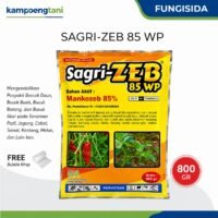 Sagri Zeb 85 WP 800gr Fungisida Mancozeb 85% Obat Jamur Tanaman Pencegah Busuk Daun, Antraknosa & Bercak Ungu