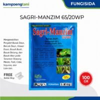 Sagri Manzim 65/20 WP Fungisida Mancozeb 65% + Carbendazim 20% Obat Jamur Tanaman Pencegah Blast, Antraknosa & Hawar Daun