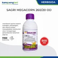 Herbisida Sagri Megacorn 260/20 OD 1 Liter Original – Herbisida Selektif Tanaman Jagung untuk Mengendalikan Gulma Berdaun Lebar, Berdaun Sempit, Teki, Lulangan, Branjangan & Setaria